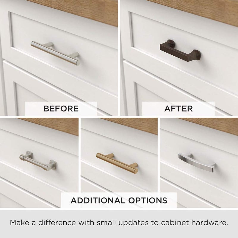 Liberty P23024-SN-CP, Athens Caspian Drawer Pulls Cabinet Hardware, Cabinet Handles, 3 or 3-3/4 In., Satin Nickel, 1 piece - Image 4